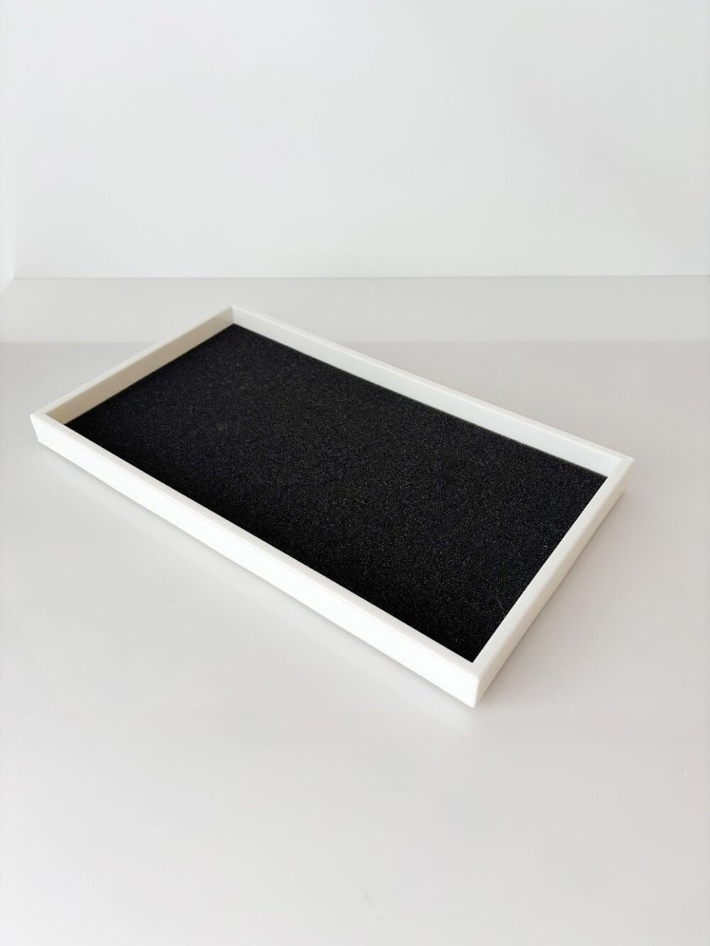 set of 10 x 1" White Stackable Jewellery Trays with removable foam inserts